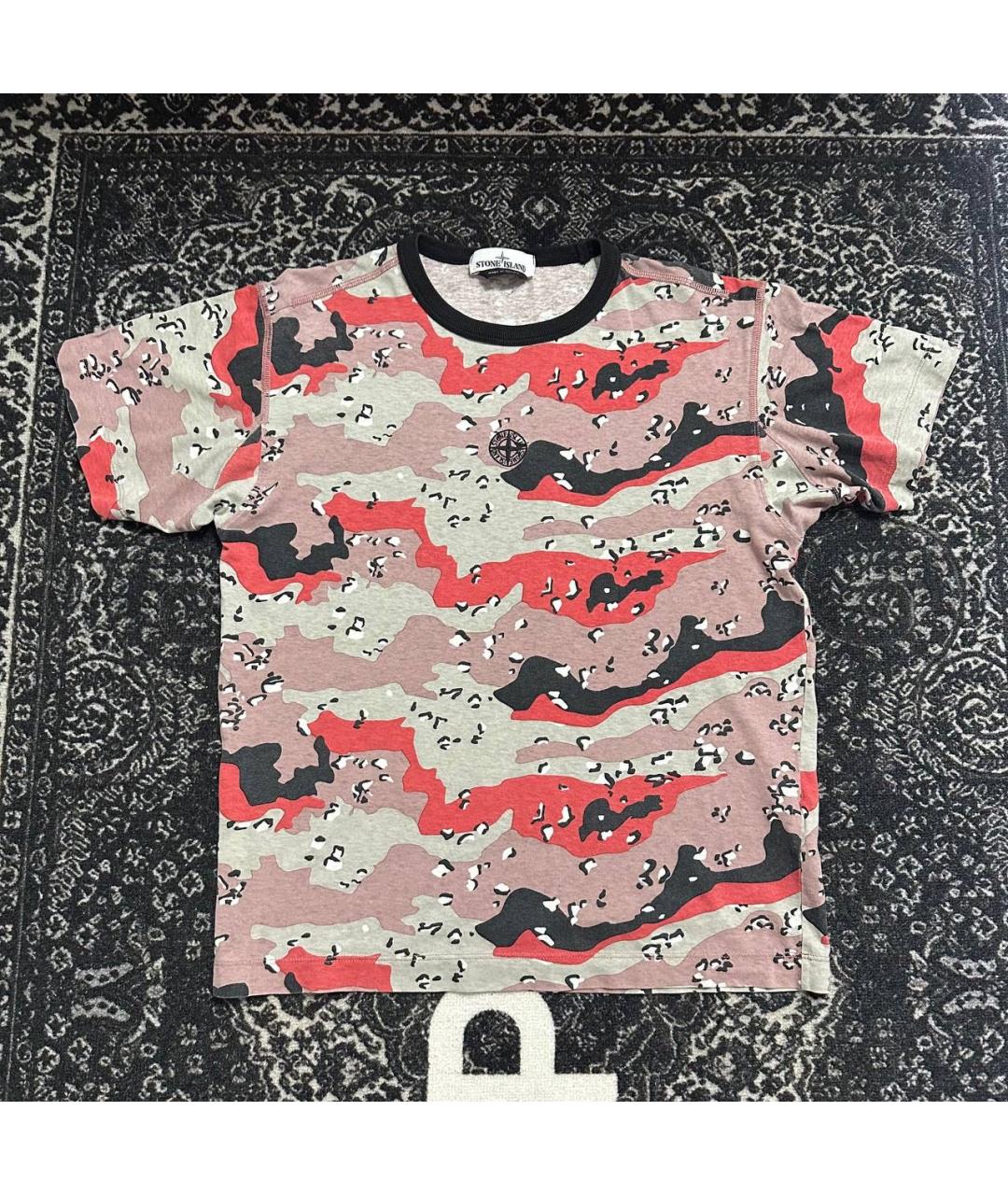 STONE ISLAND Красная хлопковая футболка, фото 5