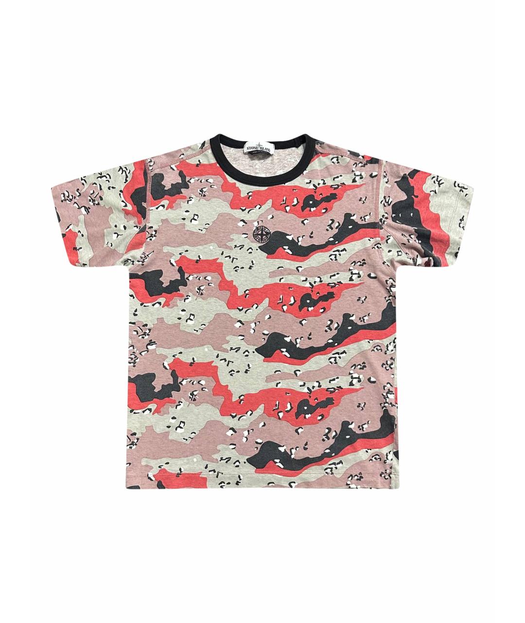 STONE ISLAND Красная хлопковая футболка, фото 1