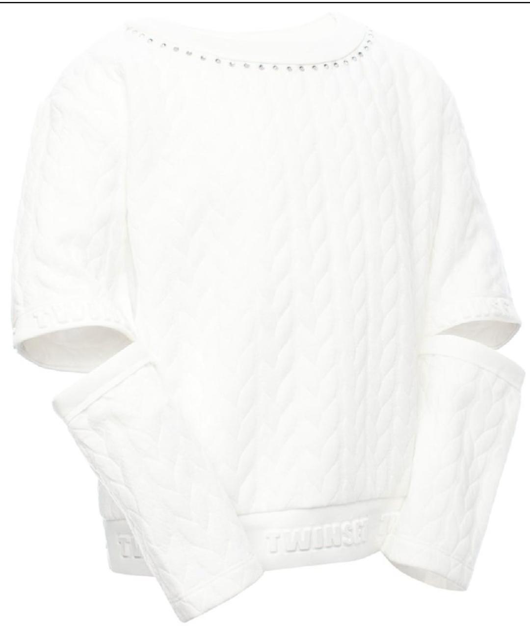 TWIN-SET Белый полиэстеровый жакет / жилет, фото 3