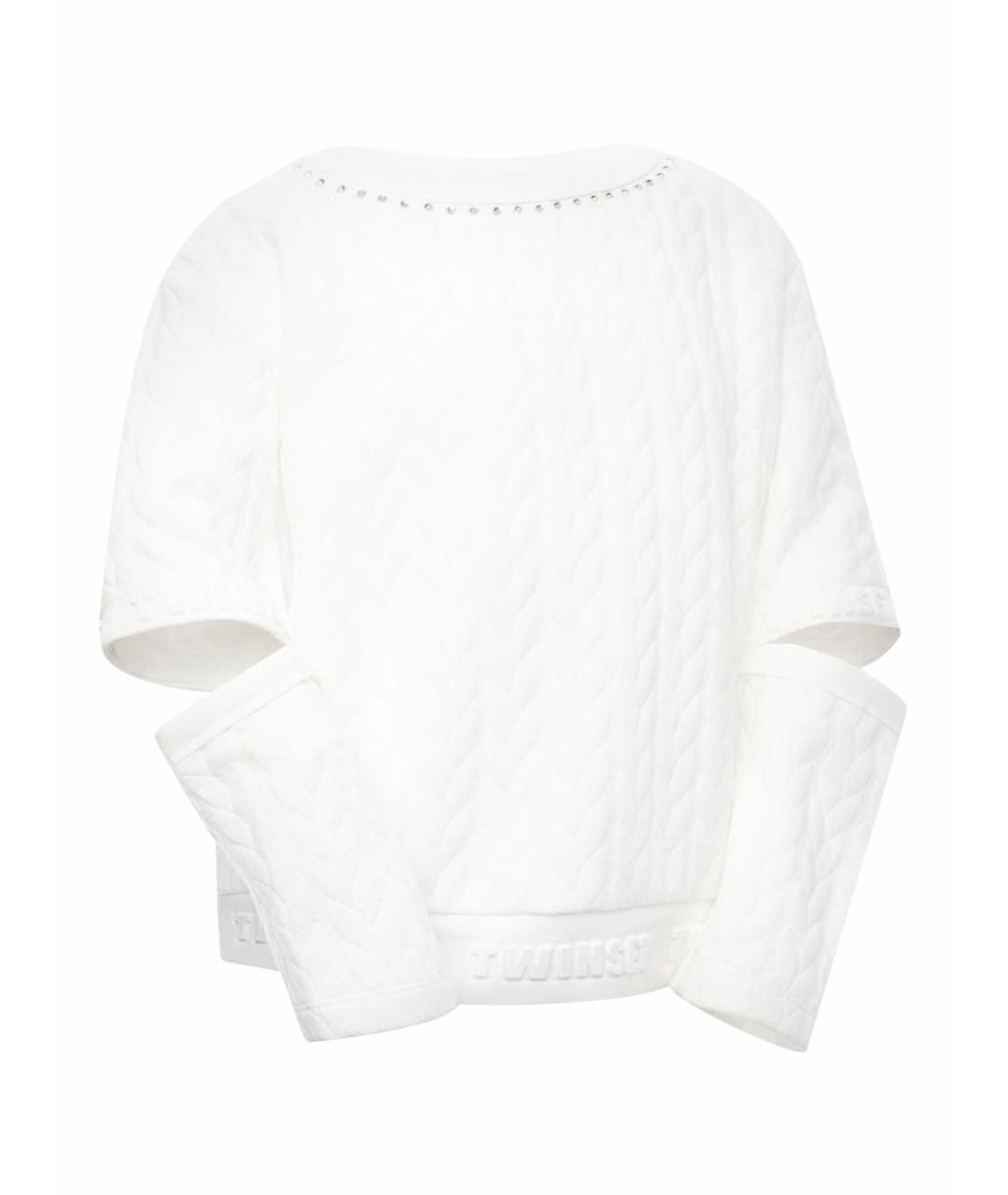 TWIN-SET Белый полиэстеровый жакет / жилет, фото 1