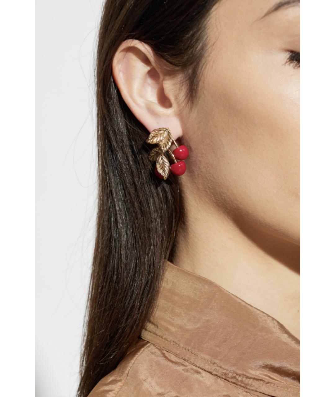 SAINT LAURENT Золотые металлические серьги, фото 2