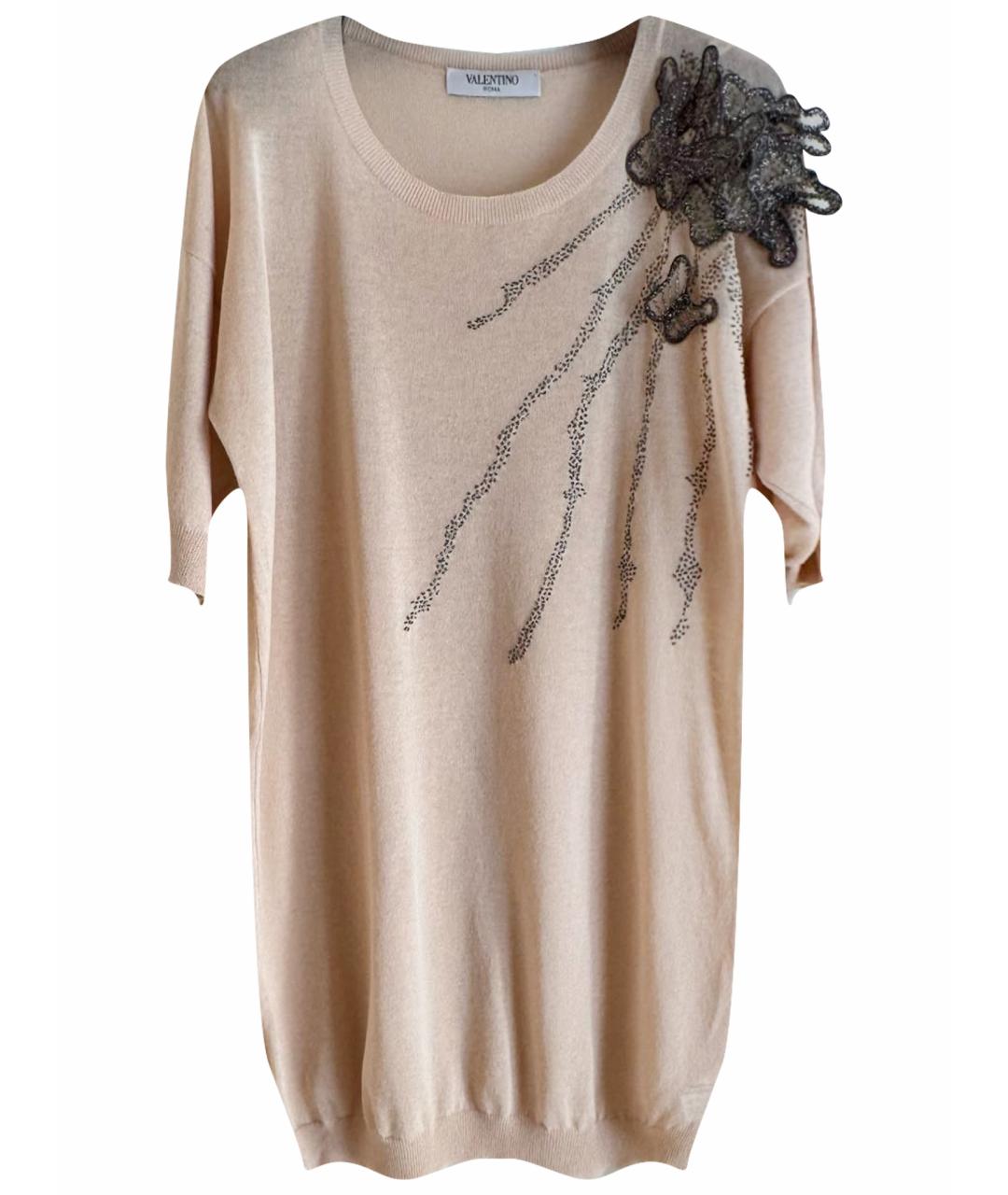 VALENTINO Бежевый вискозный джемпер / свитер, фото 1