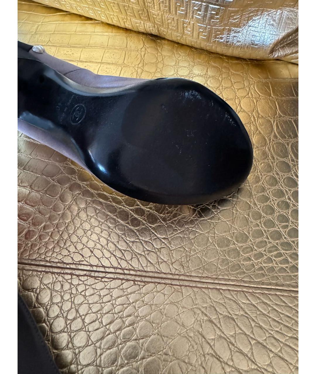 CHANEL Серые текстильные туфли, фото 5