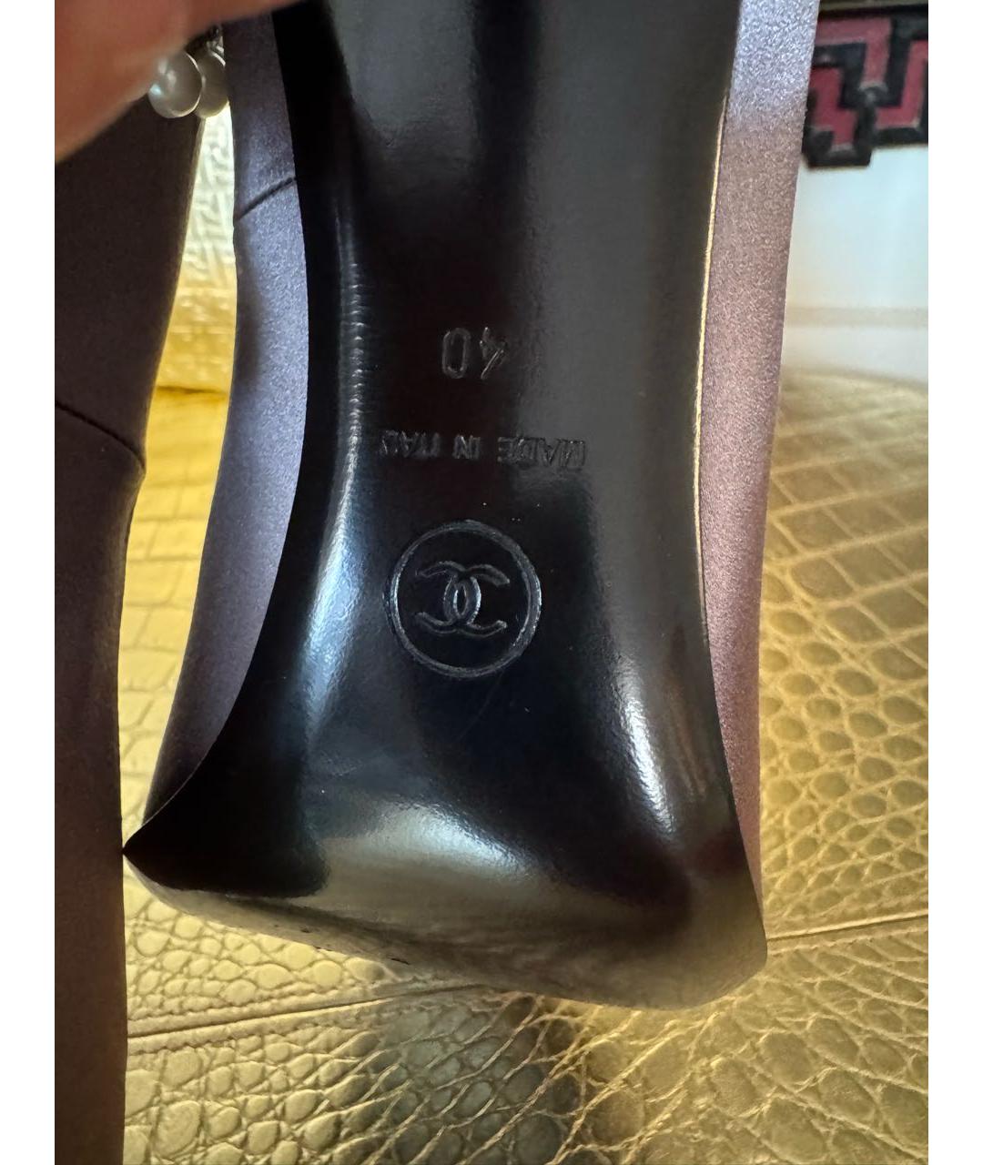 CHANEL Серые текстильные туфли, фото 8