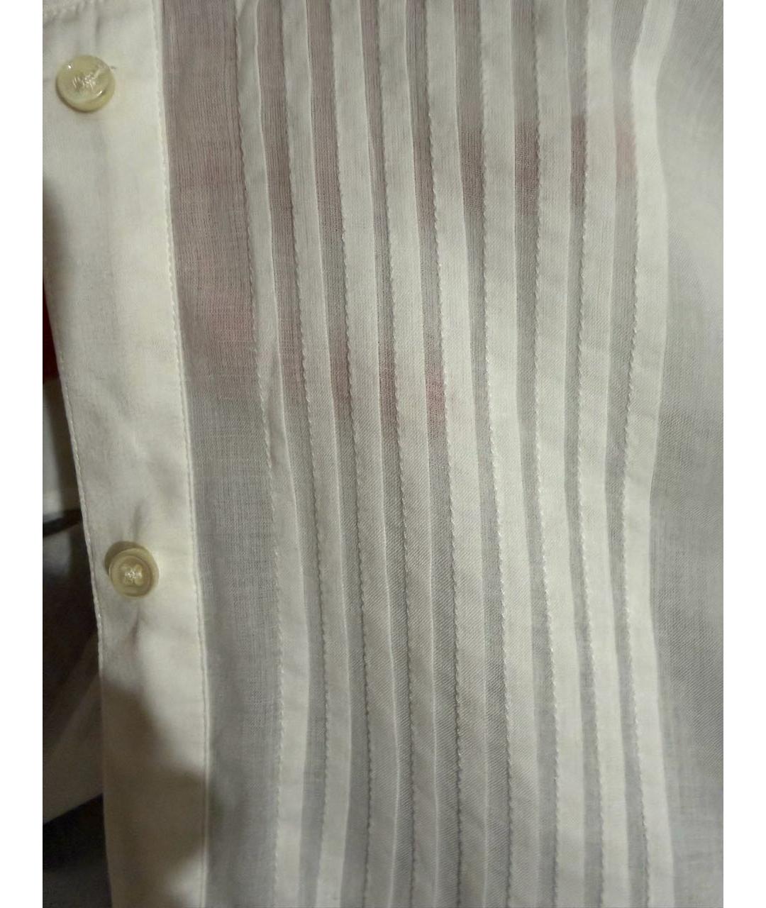 SAINT LAURENT Белая хлопковая блузы, фото 4