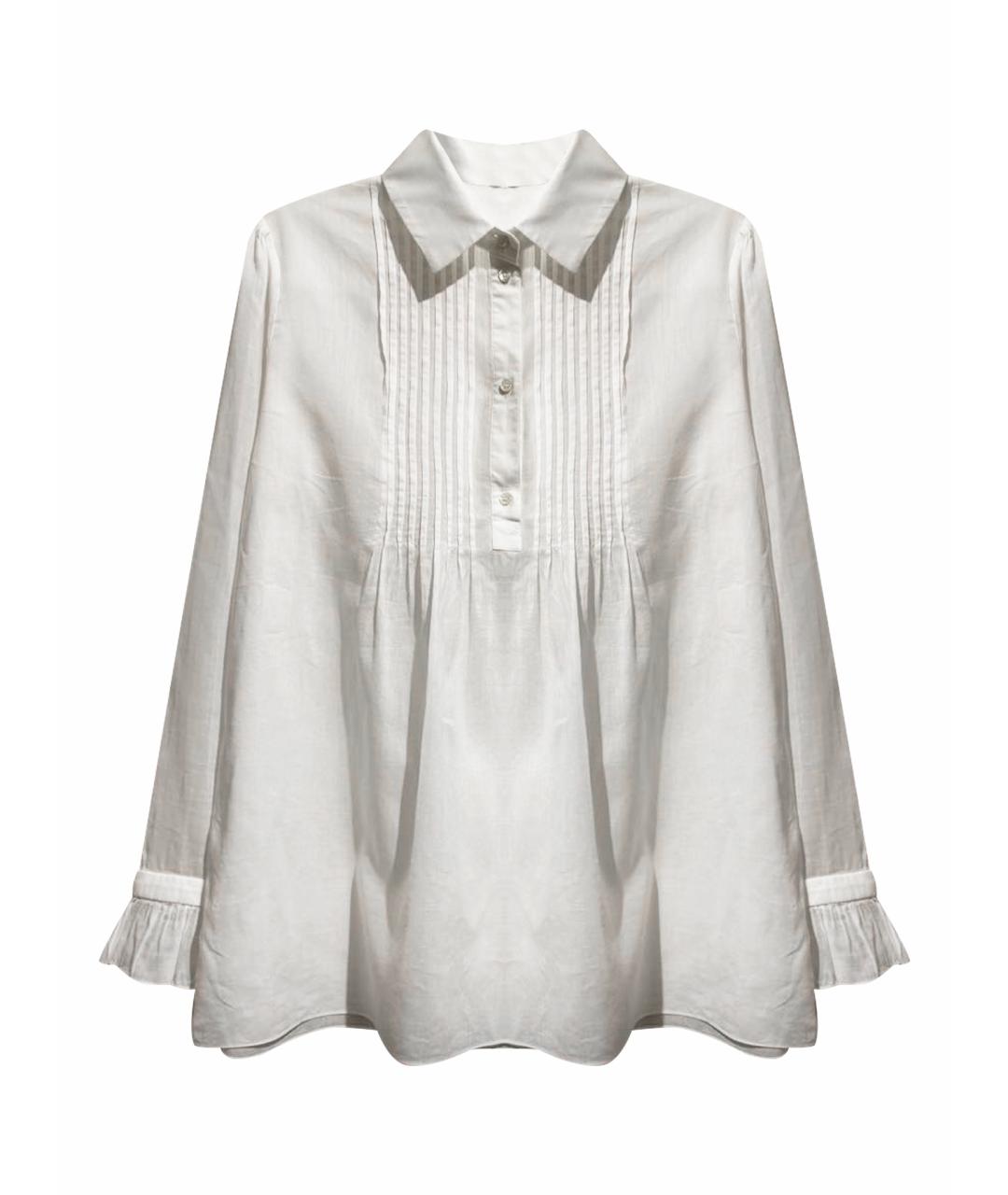 SAINT LAURENT Белая хлопковая блузы, фото 1