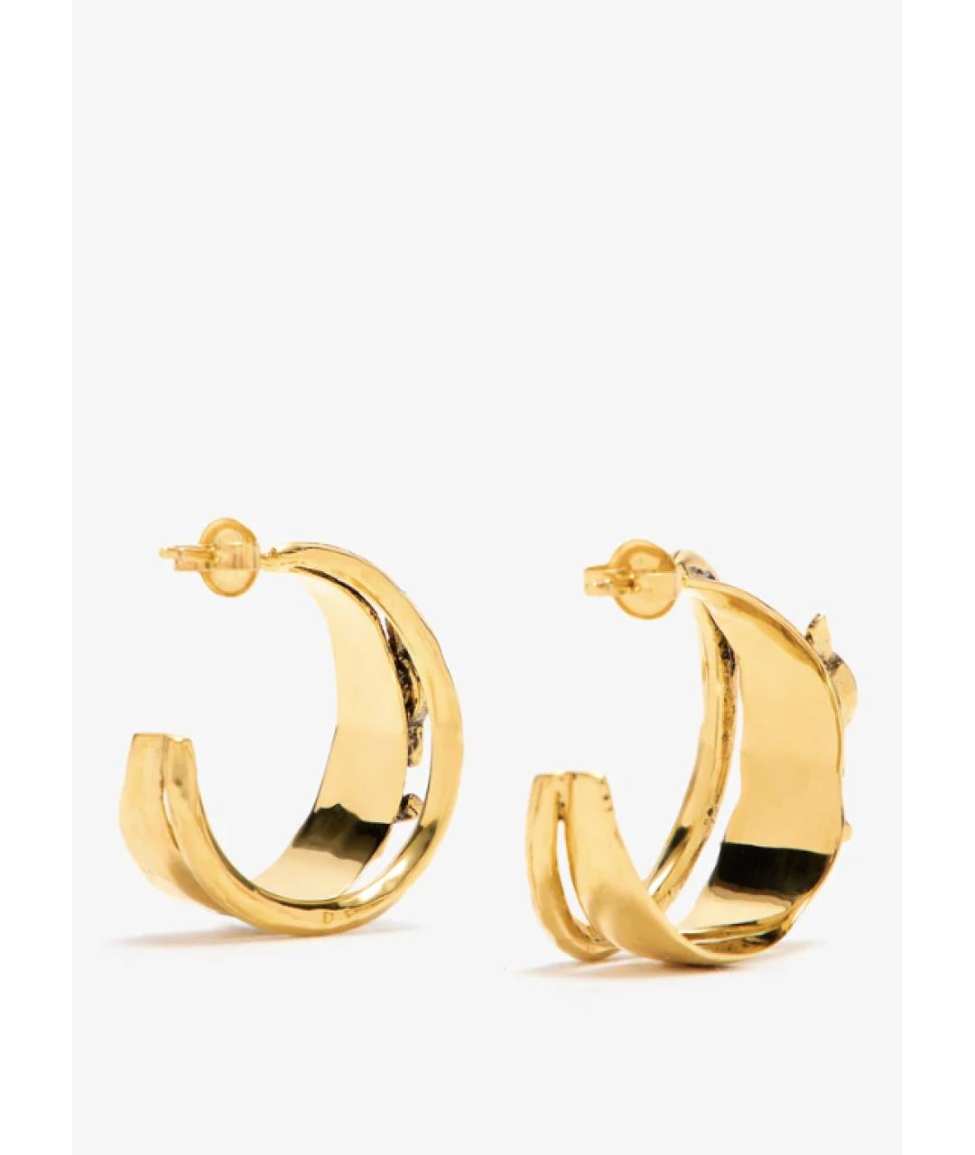 SAINT LAURENT Золотые металлические серьги, фото 2