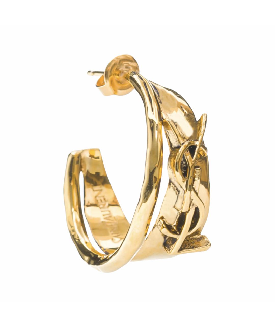 SAINT LAURENT Золотые металлические серьги, фото 1