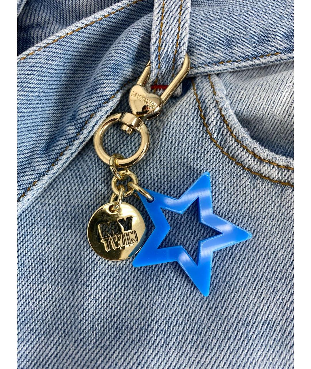 TWIN-SET Голубые прямые джинсы, фото 4