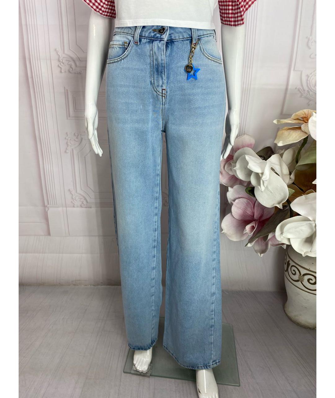 TWIN-SET Голубые прямые джинсы, фото 5