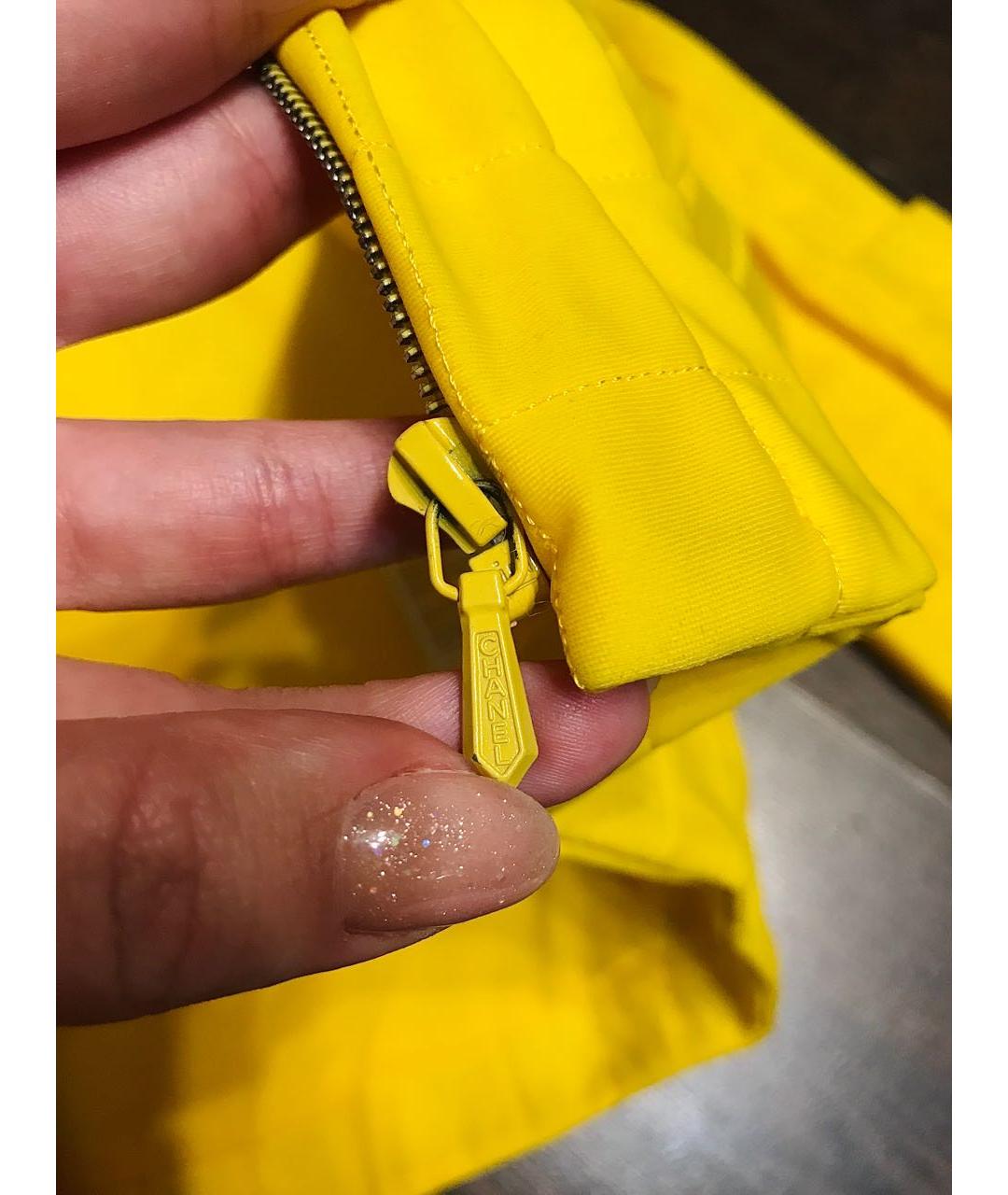 CHANEL Желтая полиамидовая куртка, фото 4