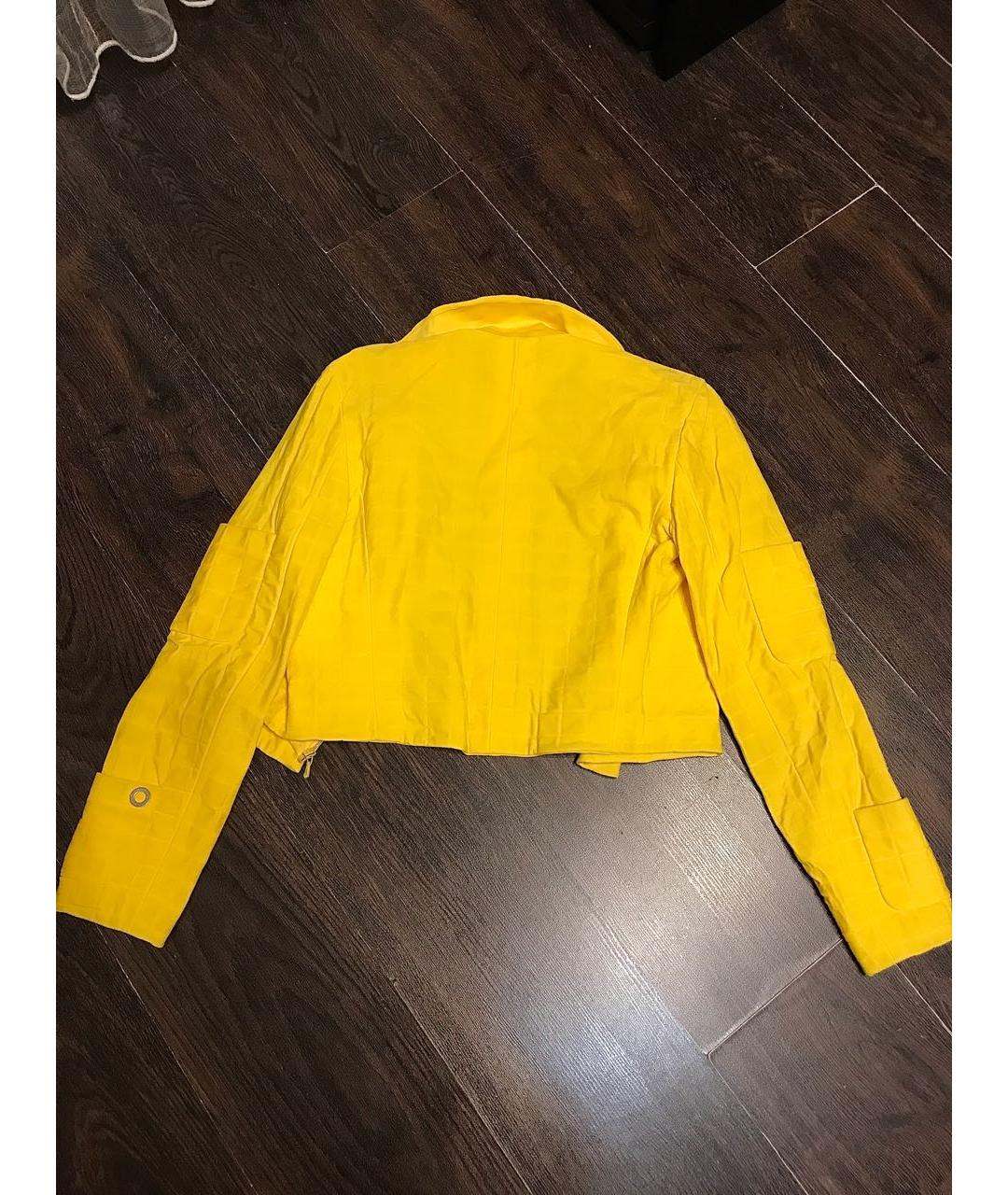 CHANEL Желтая полиамидовая куртка, фото 2