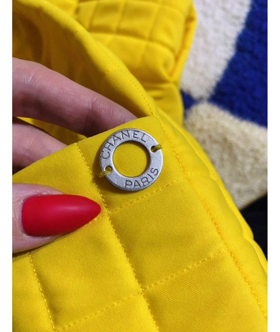 CHANEL Желтая полиамидовая куртка, фото 5