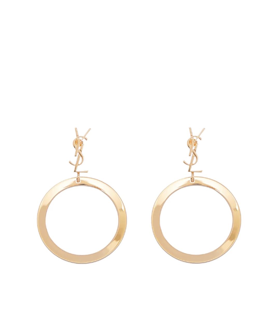 SAINT LAURENT Золотые металлические серьги, фото 4