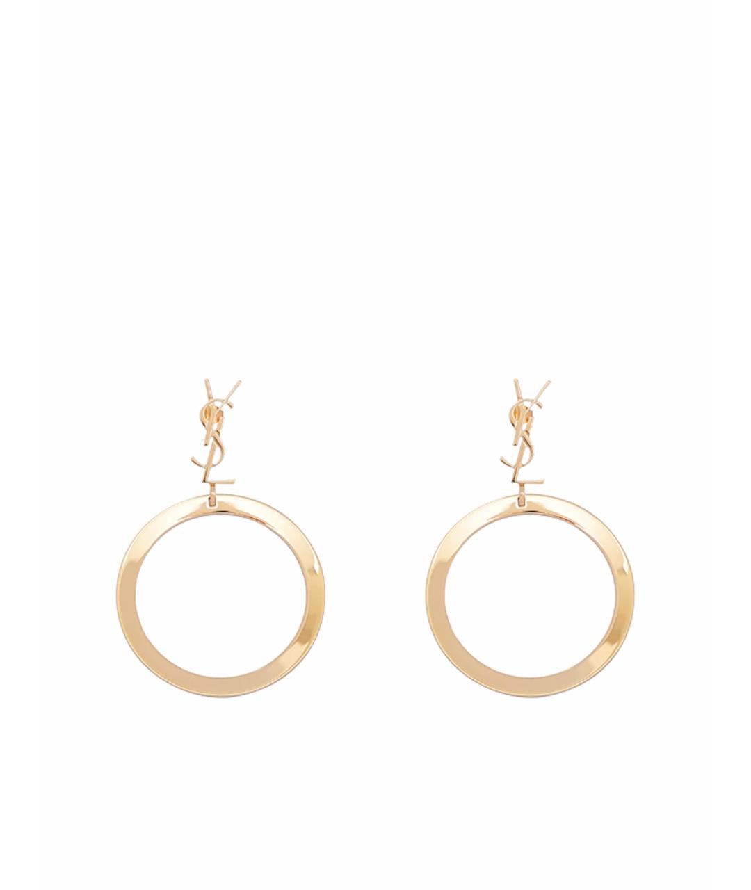 SAINT LAURENT Золотые металлические серьги, фото 1