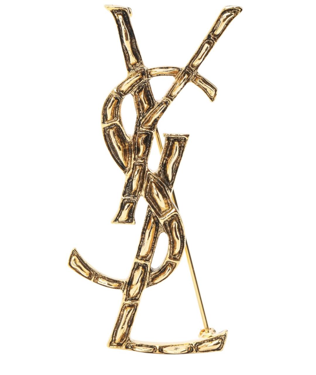 SAINT LAURENT Золотая металлическая булавка / брошь, фото 4