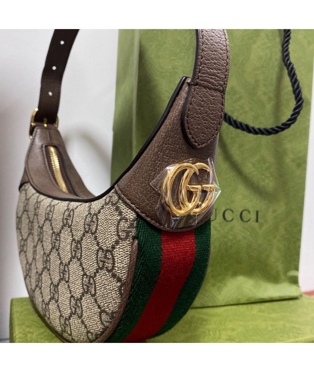 GUCCI Коричневая сумка с короткими ручками, фото 4