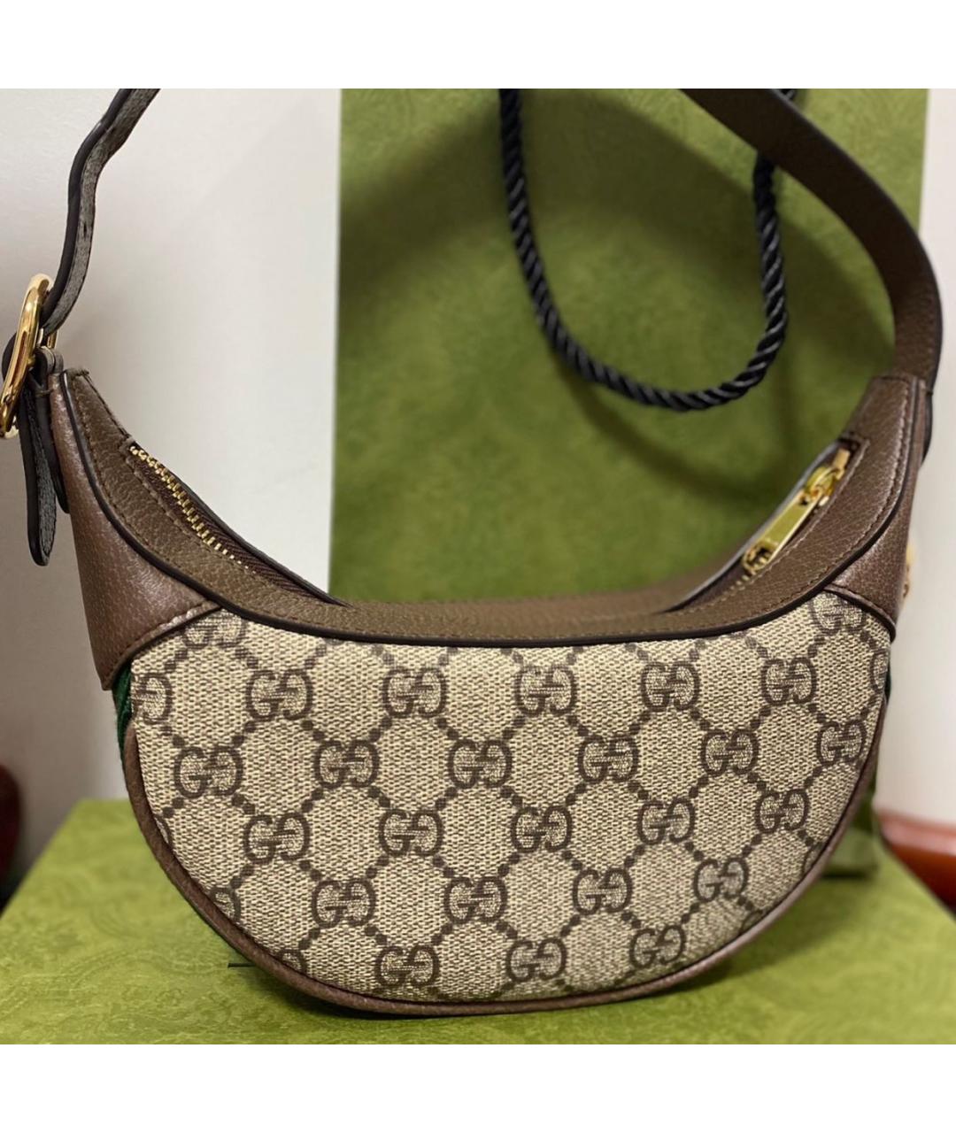 GUCCI Коричневая сумка с короткими ручками, фото 3