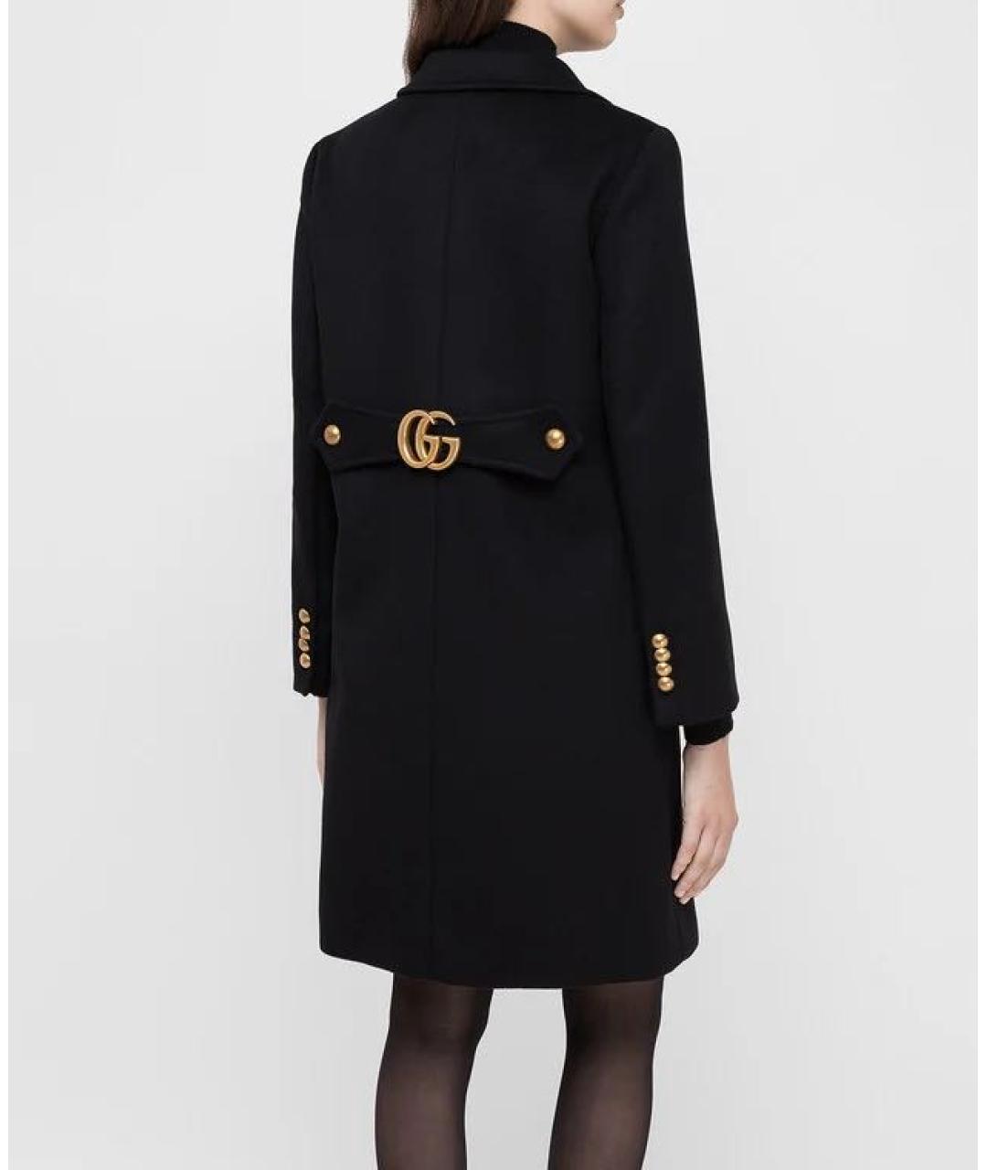 GUCCI Черное шерстяное пальто, фото 2