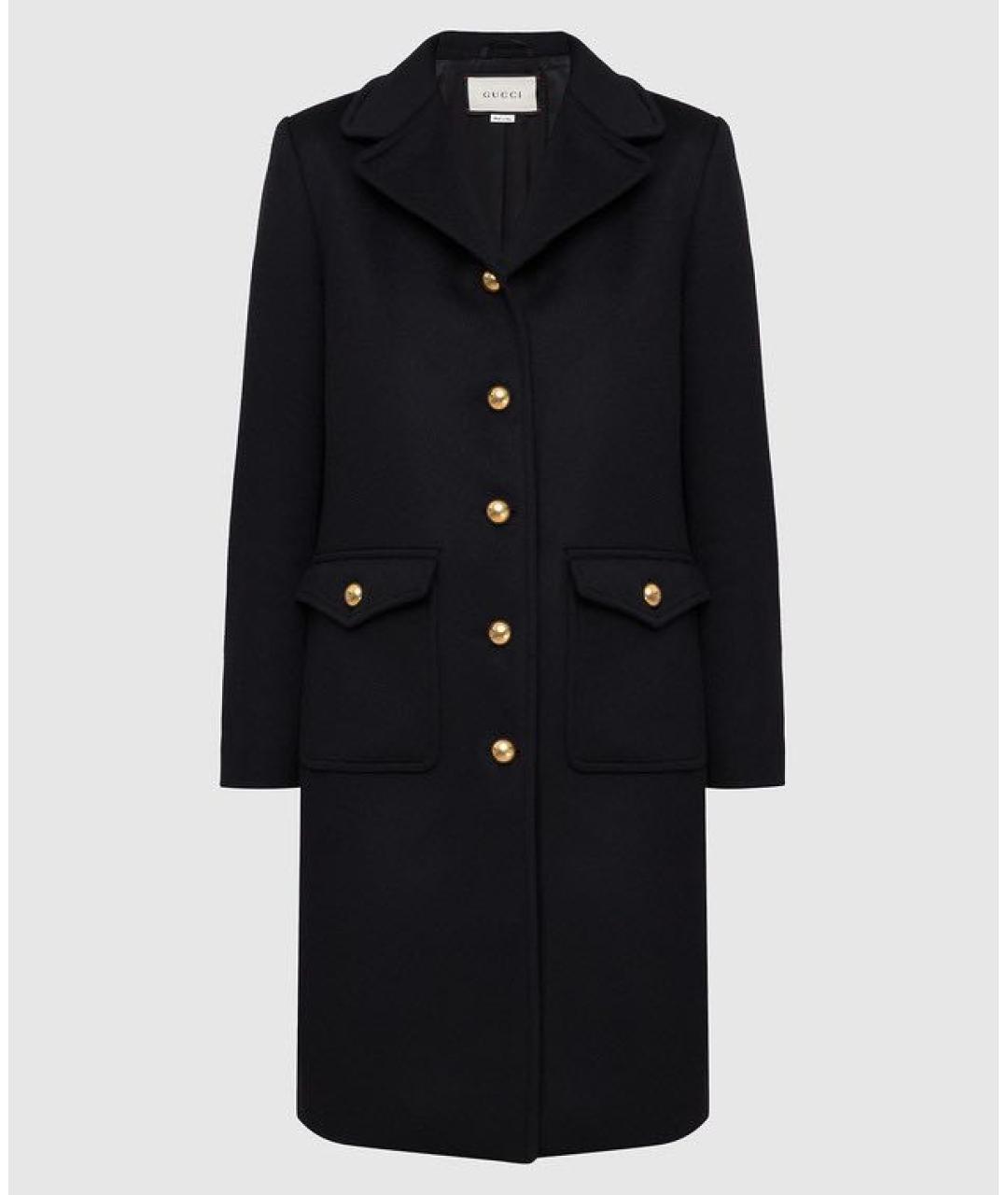 GUCCI Черное шерстяное пальто, фото 3