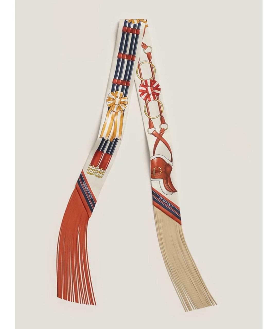 HERMES Мульти шелковый шарф, фото 6