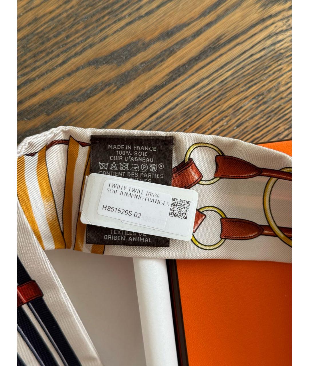 HERMES Мульти шелковый шарф, фото 3