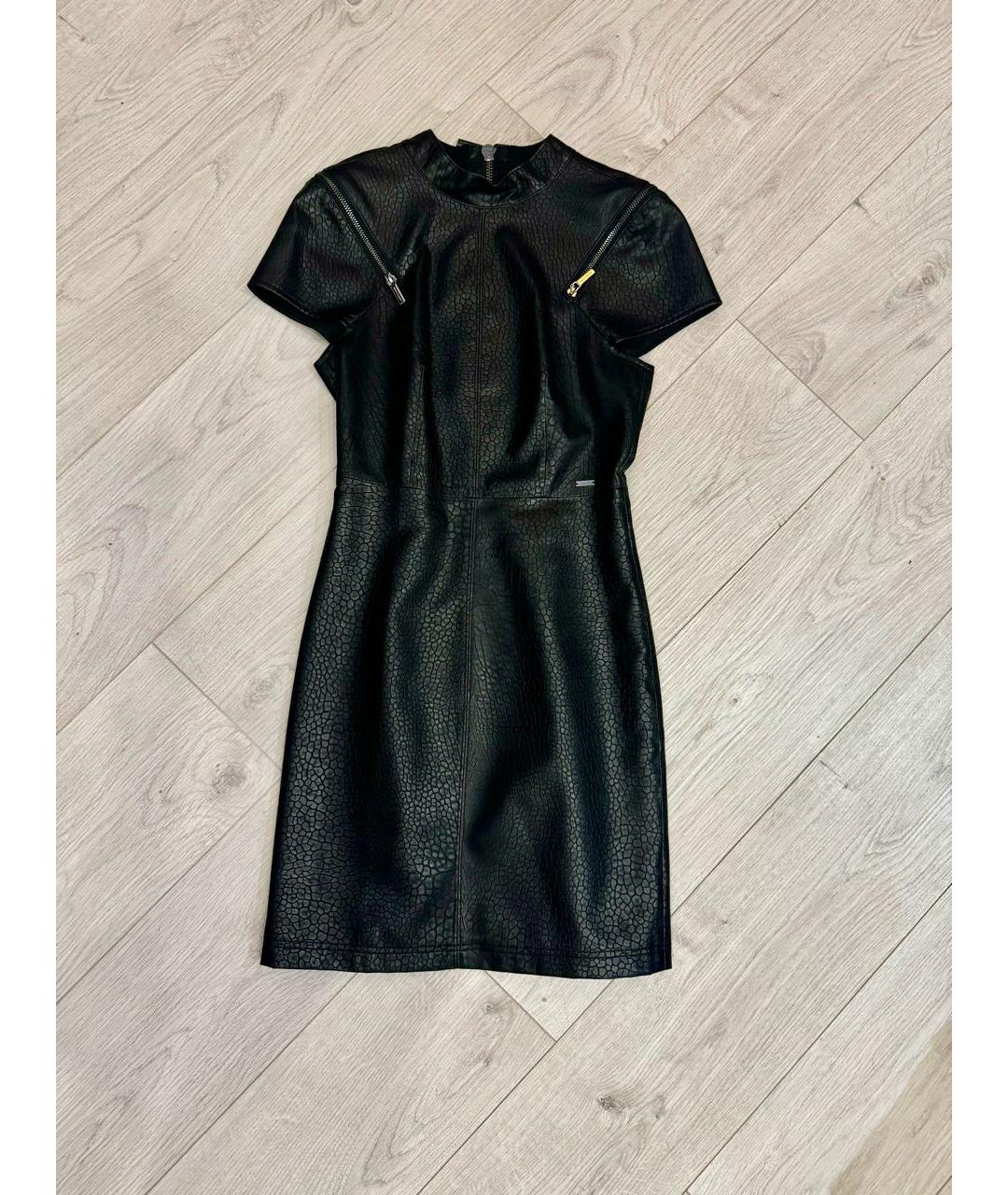 ARMANI EXCHANGE Черное полиэстеровое коктейльное платье, фото 7