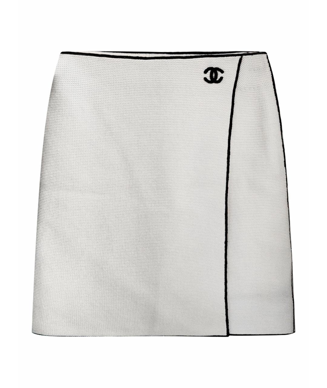 CHANEL Бежевая хлопковая юбка миди, фото 1