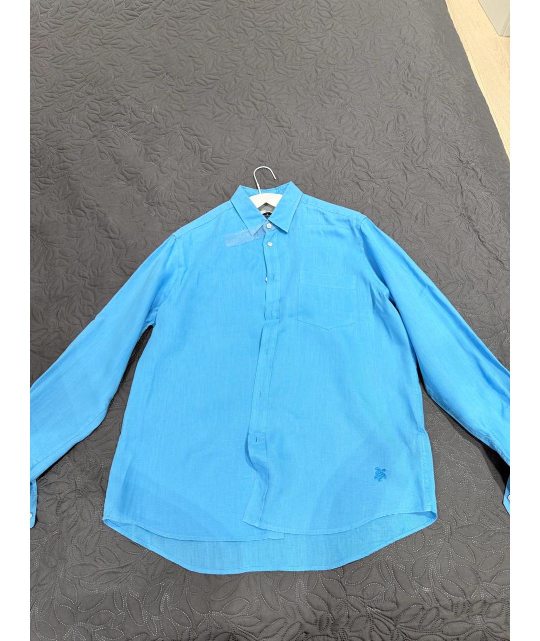 VILEBREQUIN Голубая льняная кэжуал рубашка, фото 5