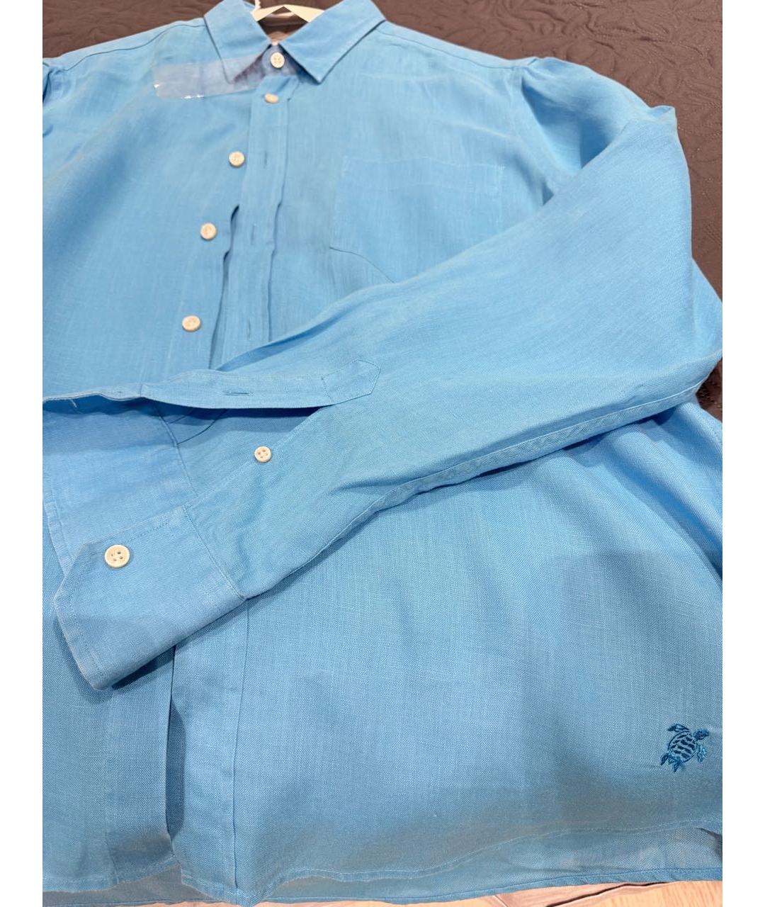 VILEBREQUIN Голубая льняная кэжуал рубашка, фото 4