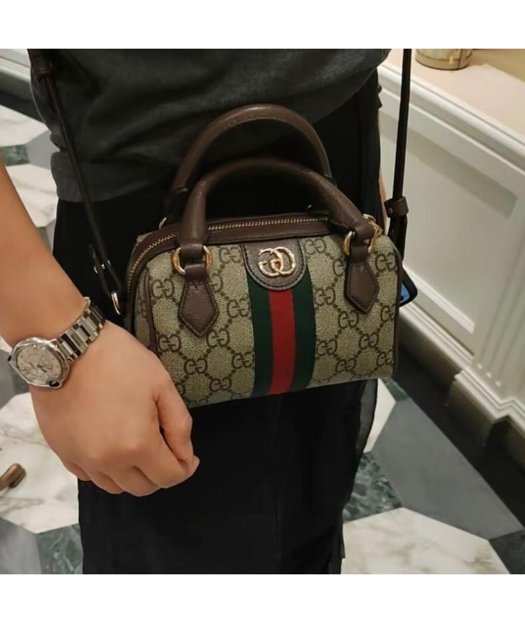 GUCCI Бежевая сумка с короткими ручками, фото 4