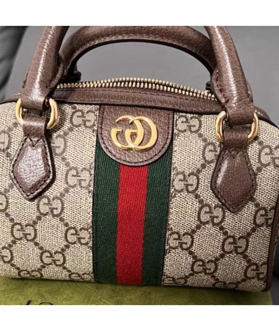 GUCCI Бежевая сумка с короткими ручками, фото 3