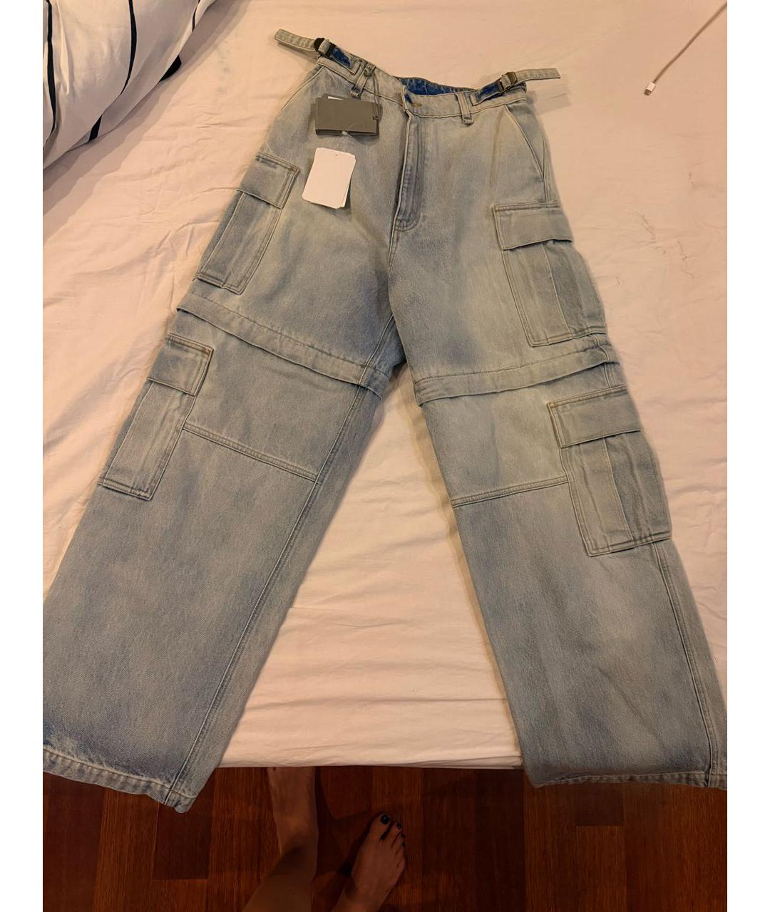 VTMNTS Голубые хлопковые прямые джинсы, фото 6