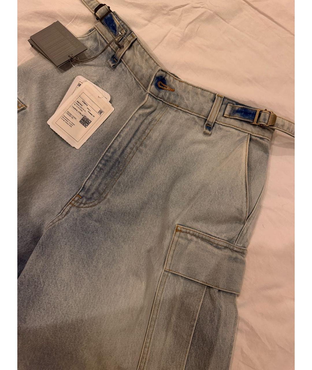 VTMNTS Голубые хлопковые прямые джинсы, фото 4