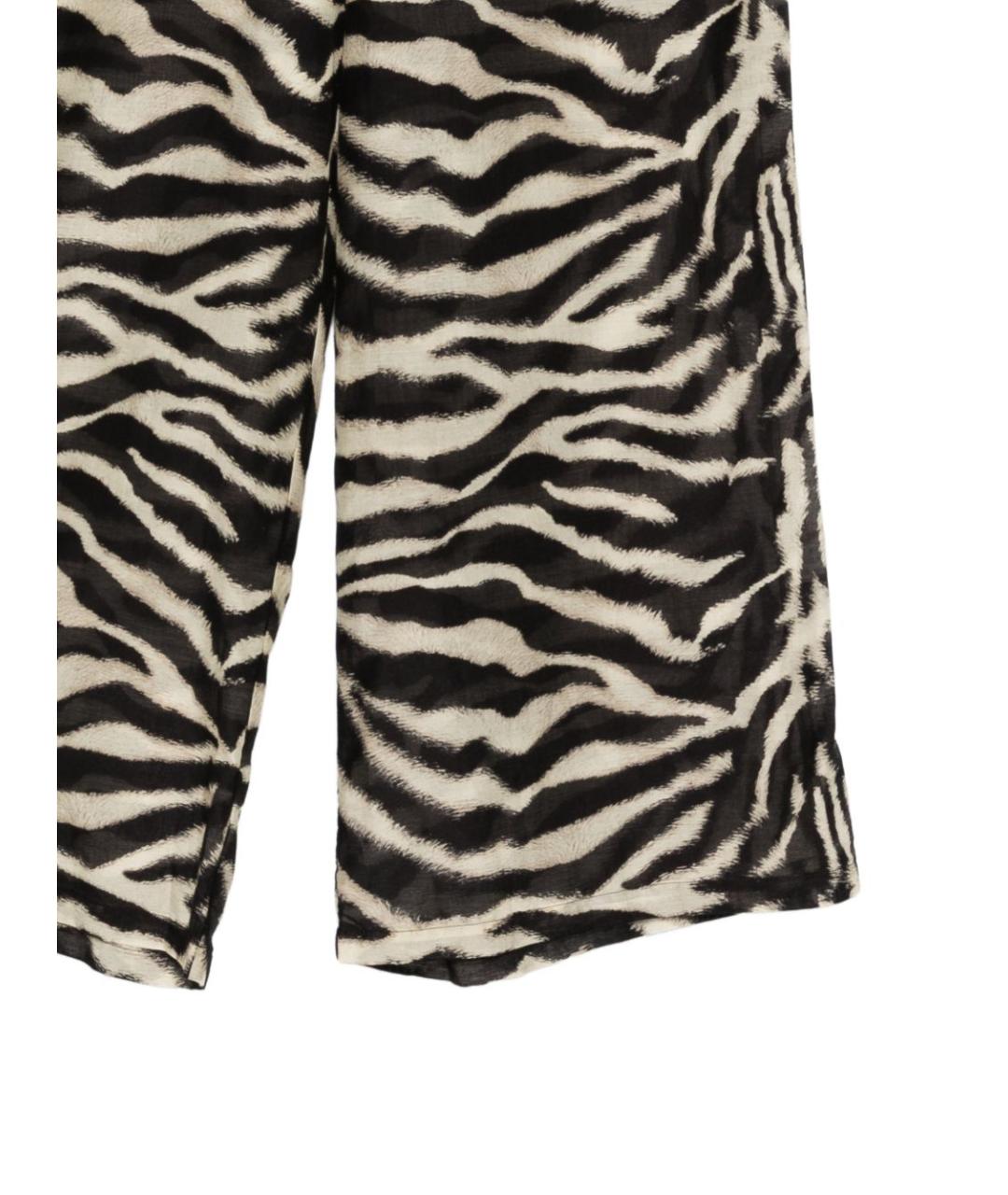 ERMANNO SCERVINO Мульти хлопковые прямые брюки, фото 3