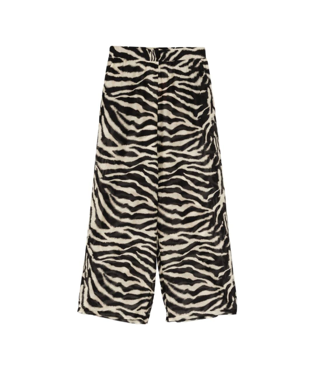 ERMANNO SCERVINO Мульти хлопковые прямые брюки, фото 1