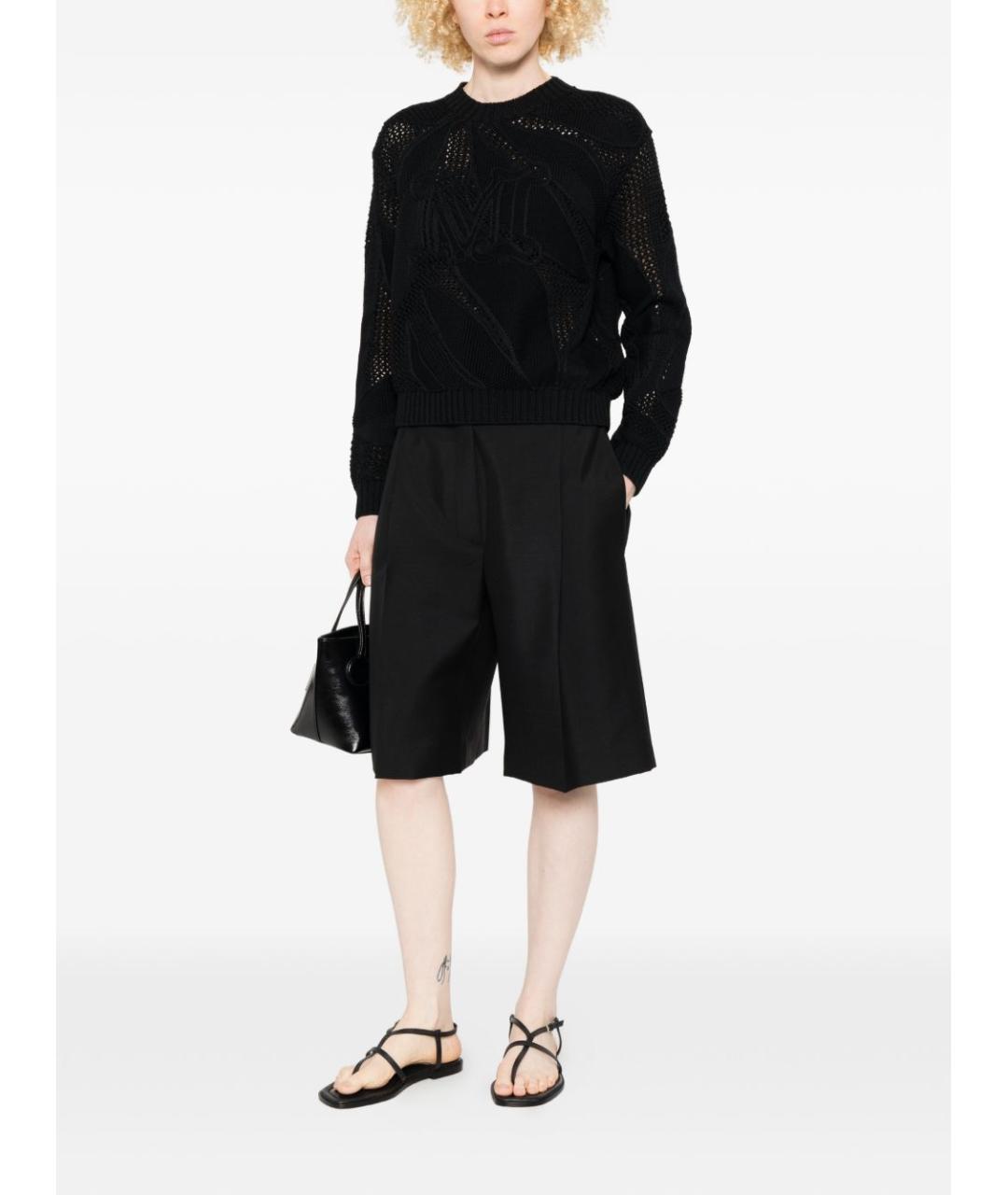 MAX MARA Черный хлопковый джемпер / свитер, фото 3