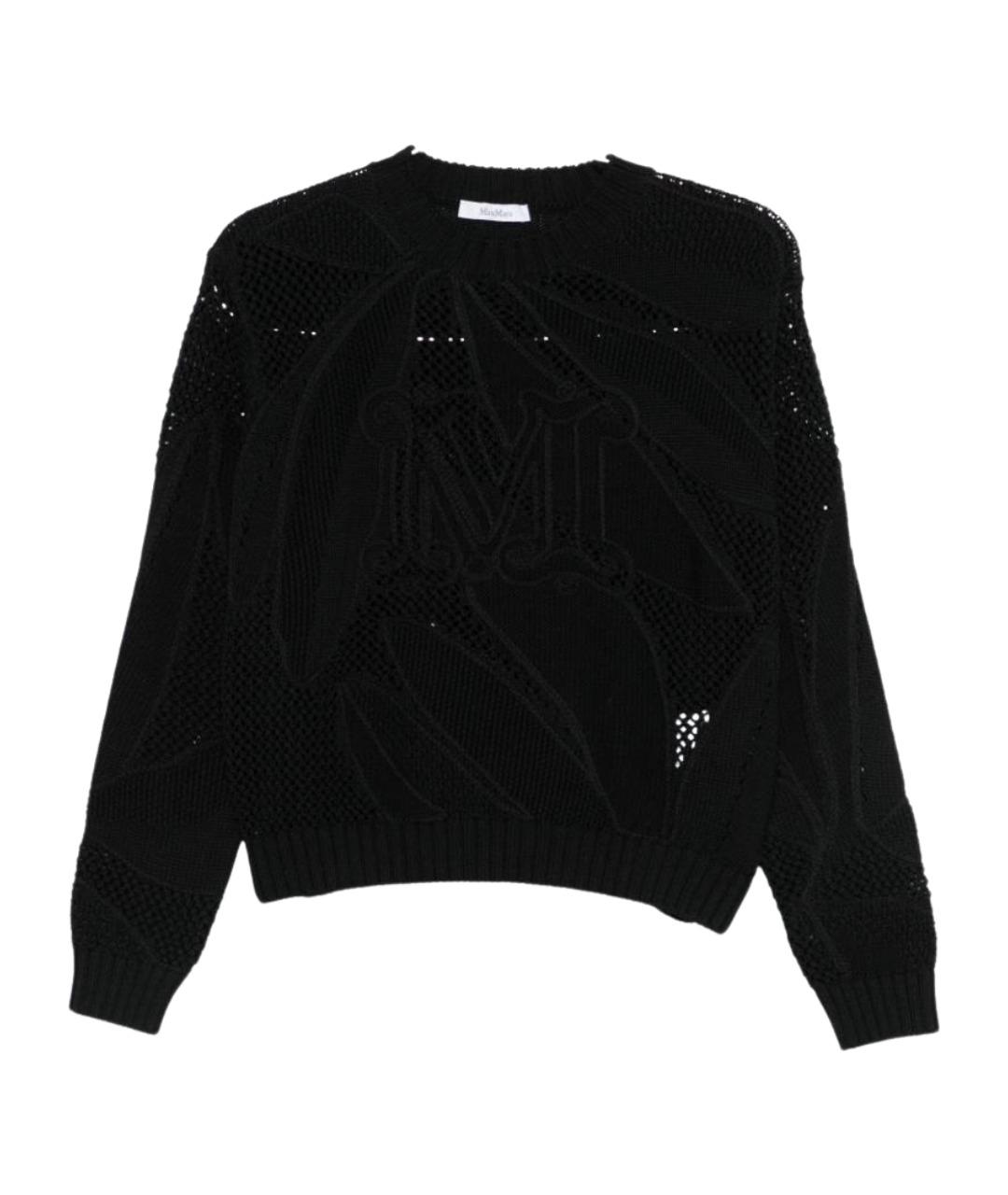 MAX MARA Черный хлопковый джемпер / свитер, фото 1