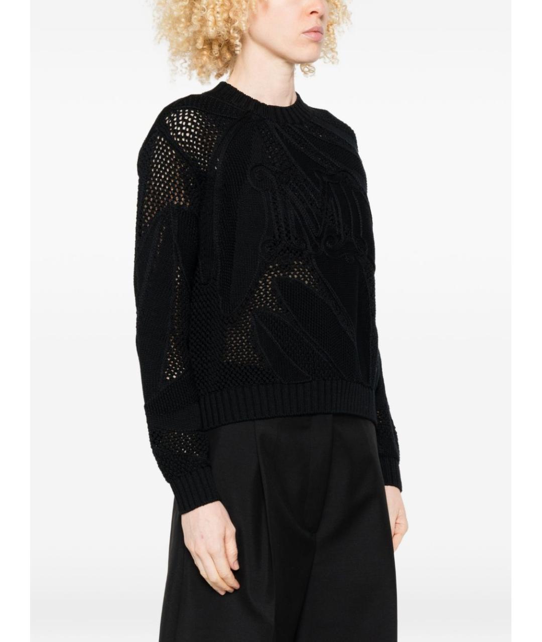 MAX MARA Черный хлопковый джемпер / свитер, фото 5