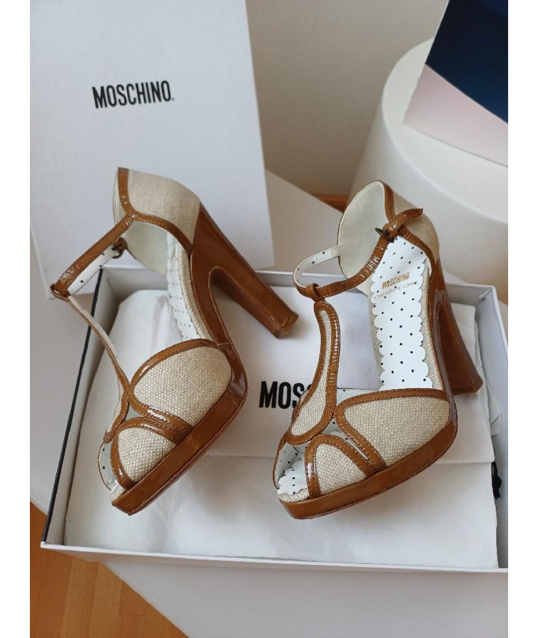 MOSCHINO Мульти кожаные туфли, фото 4
