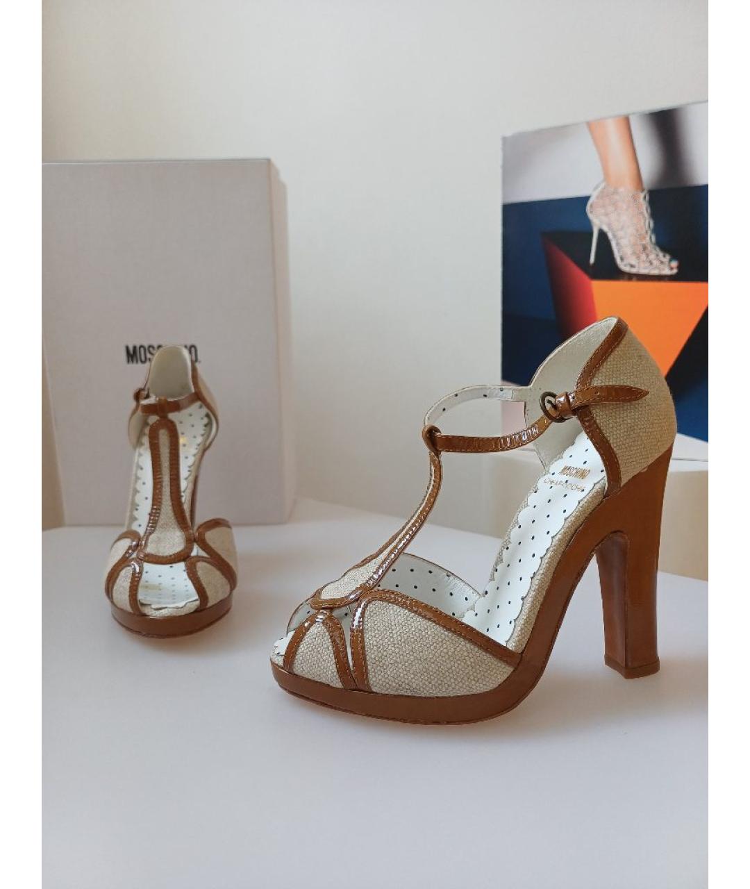 MOSCHINO Мульти кожаные туфли, фото 3