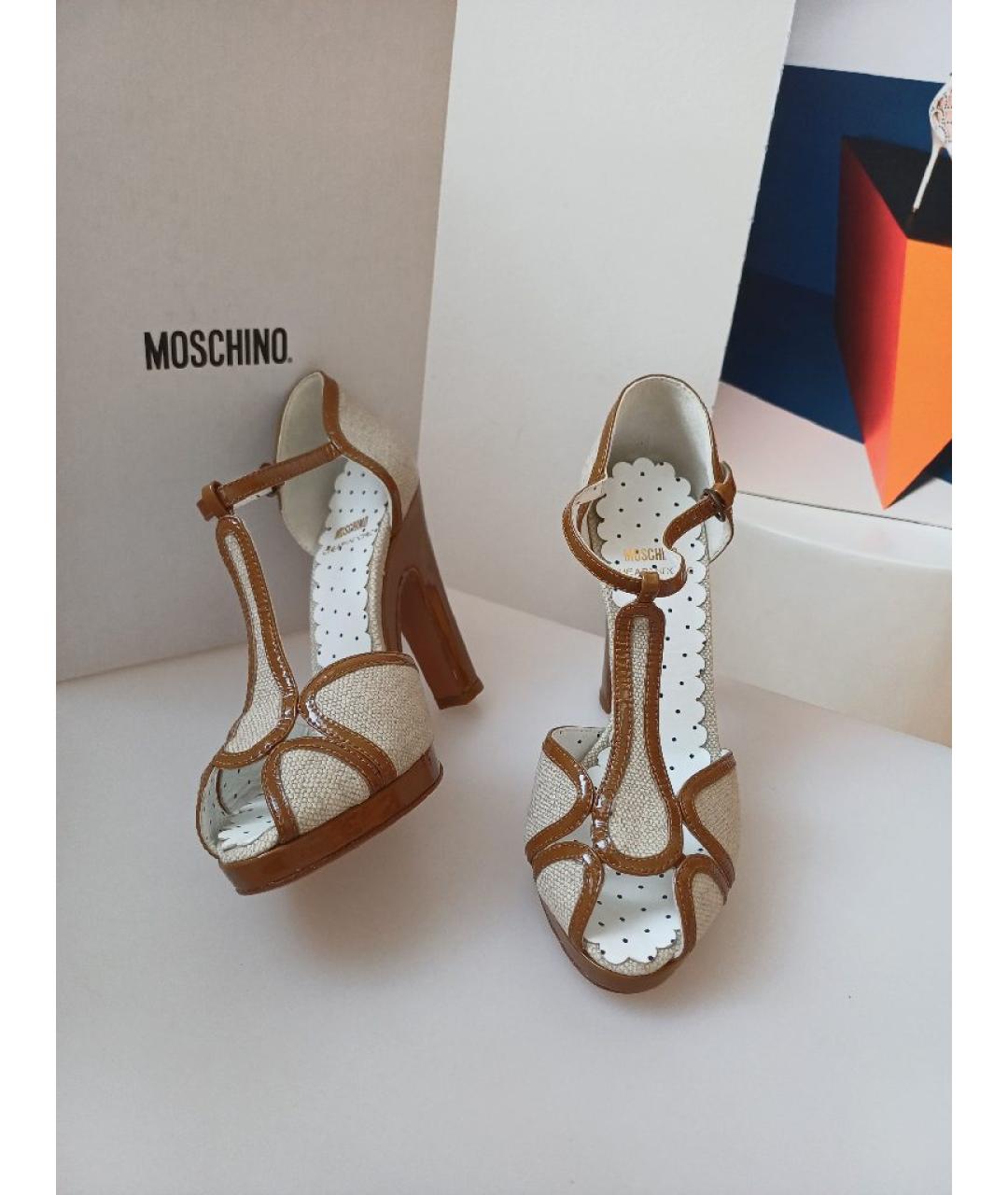 MOSCHINO Мульти кожаные туфли, фото 5