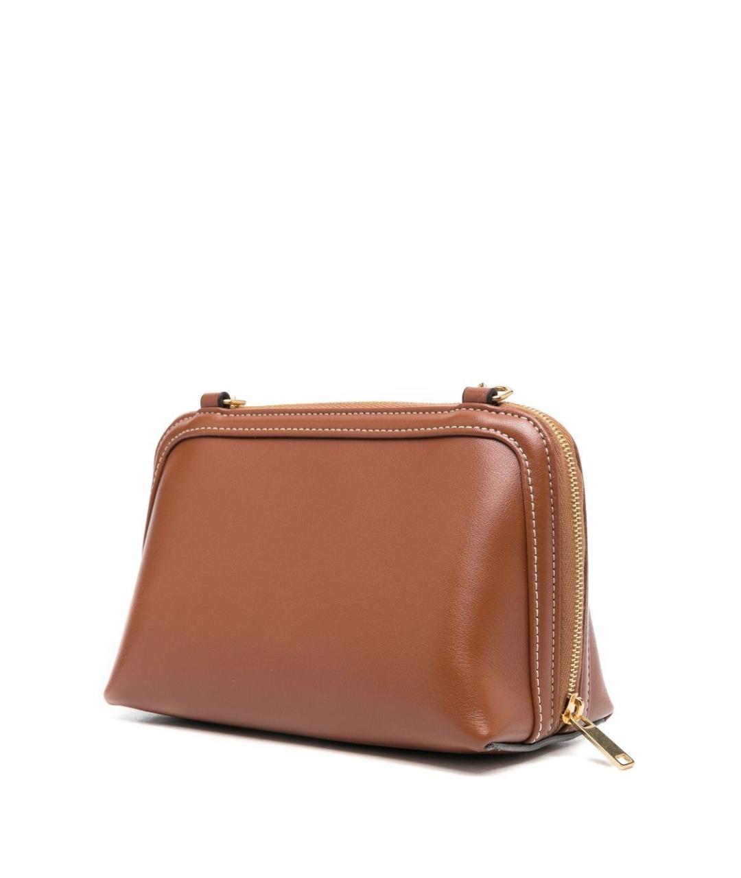 CELINE Коричневая кожаная сумка через плечо, фото 2