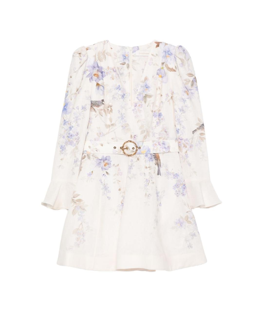 ZIMMERMANN Голубое льняное повседневное платье, фото 1