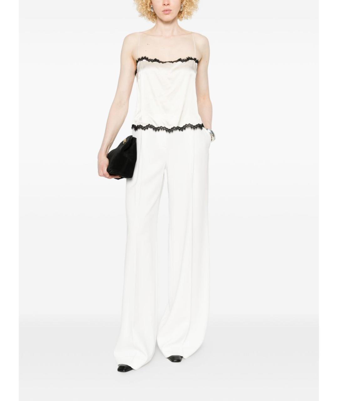 ERMANNO SCERVINO Белые прямые брюки, фото 3