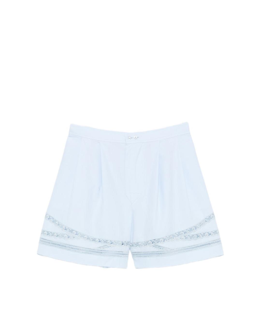 ERMANNO SCERVINO Голубые хлопковые шорты, фото 1