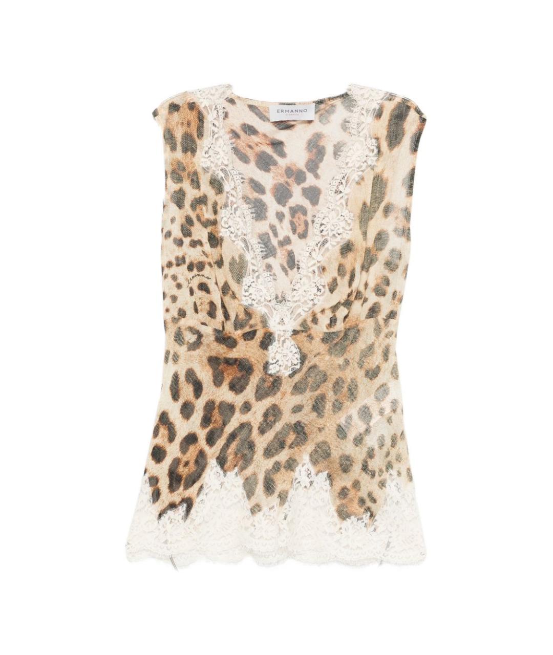 ERMANNO FIRENZE Коричневая майка, фото 1