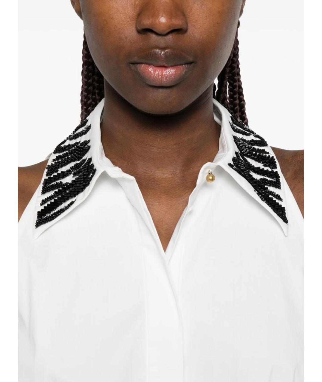 MAX MARA Белое хлопковое повседневное платье, фото 2