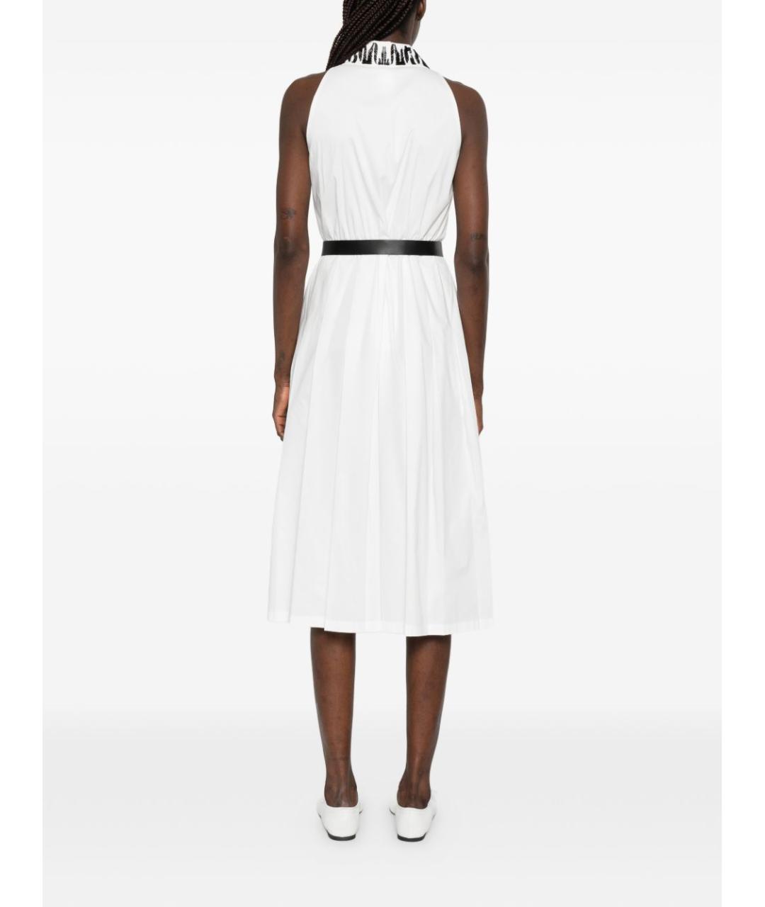 MAX MARA Белое хлопковое повседневное платье, фото 5