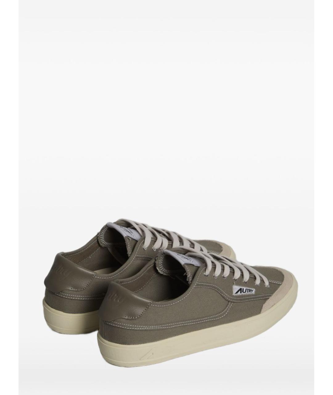 AUTRY Хаки текстильные низкие кроссовки / кеды, фото 3